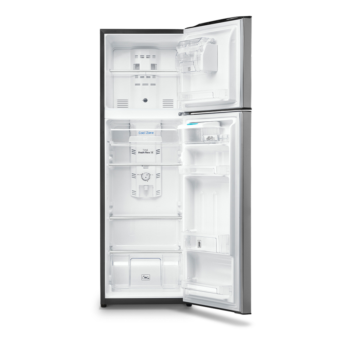1200Wx1200H-Refrigerador-No-Frost-267L-Brutos-Inox-Mabe-RMA267PYCU-Abierto MULTIELECTRO