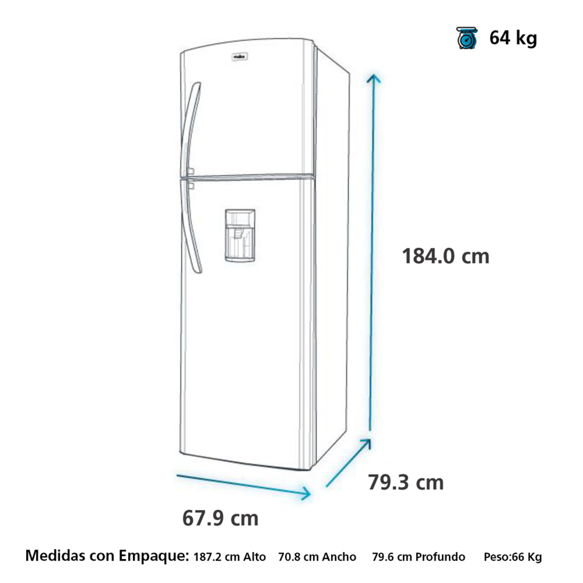Mabe-Refrigerador-420L-Inox-RMP425FYCU-isometrico