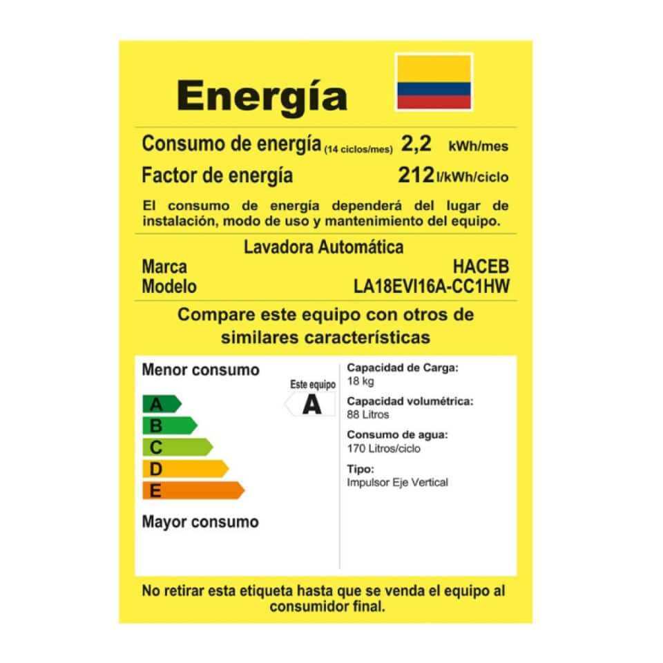 Elige electrodomésticos con la etiqueta de eficiencia energética A o B, para ahorrar energia