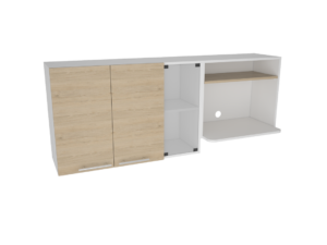 Gabinete Superior Gina Cocina RTA Blanco + Rovere