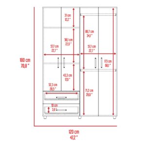 ISO CRB 9039 - CLOSET REVE 200 ROVERE-BLANCO MQZ + BLANCO MQZ