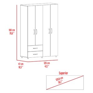 ISO CRB 9039 - CLOSET REVE 200 ROVERE-BLANCO MQZ + BLANCO MQZ