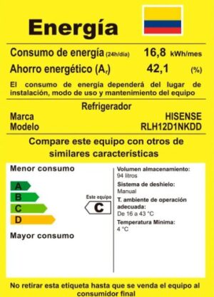 retiq MINI BAR HISENSE 94 LITROS RLH12D1NKDD BC-93A